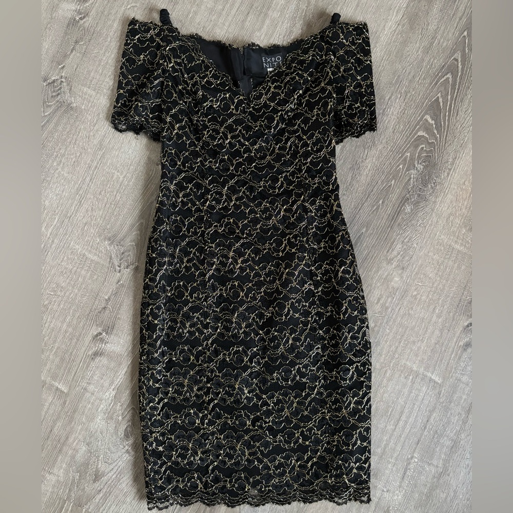 Vintage 80’s Black and Gold dress